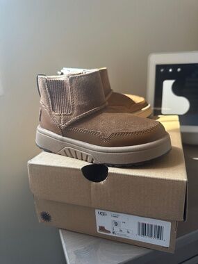 UGG Kids Chestnut Brown Suede Ankle Boots